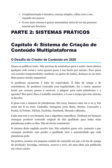Página do livro: Abertura do capítulo 4, o 1.º dos sistemas práticos