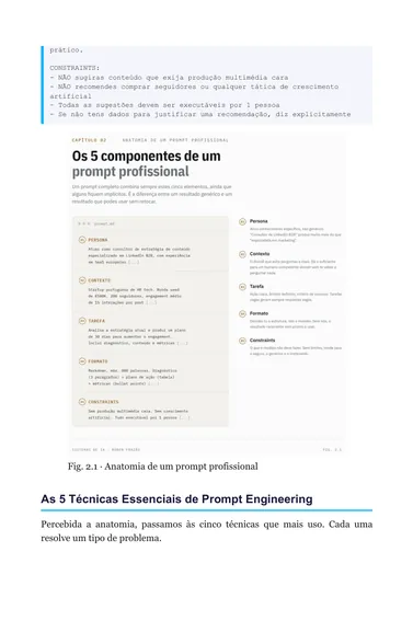 Página do livro: Fig. 2.1 · a anatomia de um prompt profissional